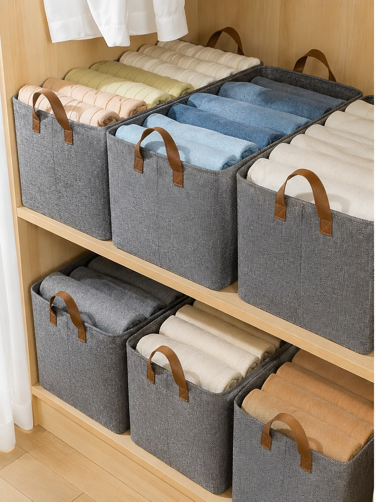 Pack2 Canasta Caja Organizadora Plegable