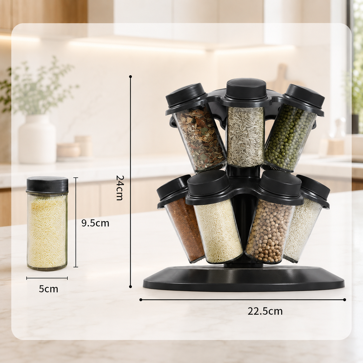 Especiero Giratorio de Cocina 12 Frascos