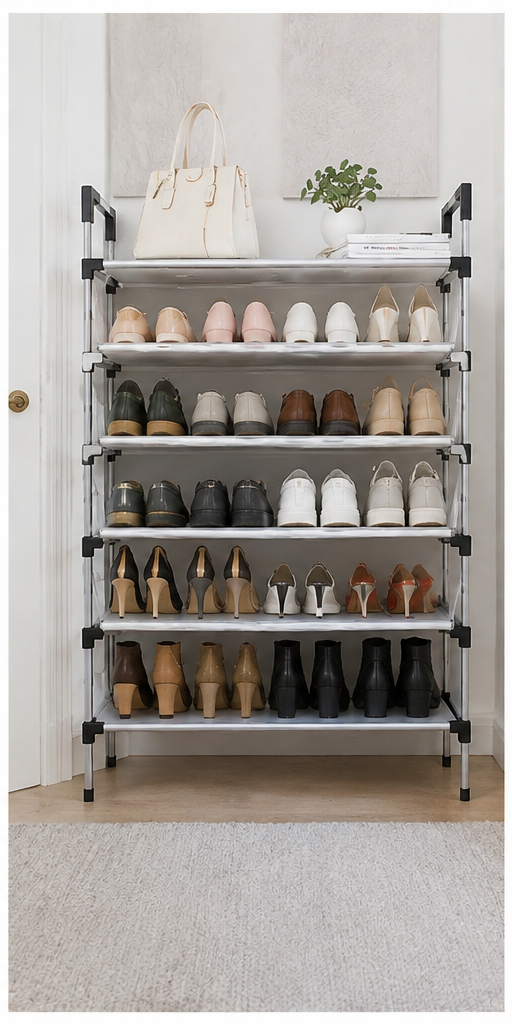 Organizador de Zapatos 6 Niveles Plegable - Máximo Orden, Mínimo Espacio