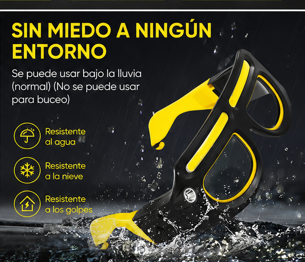 Gafas Led Recargables 5 Modos Con Sensor