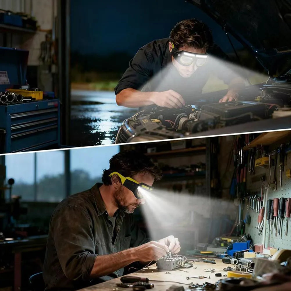 Gafas Led Recargables 5 Modos Con Sensor