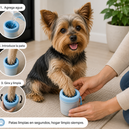 Limpiador de Patas Inteligente para Mascotas - Limpieza Rápida sin Agua