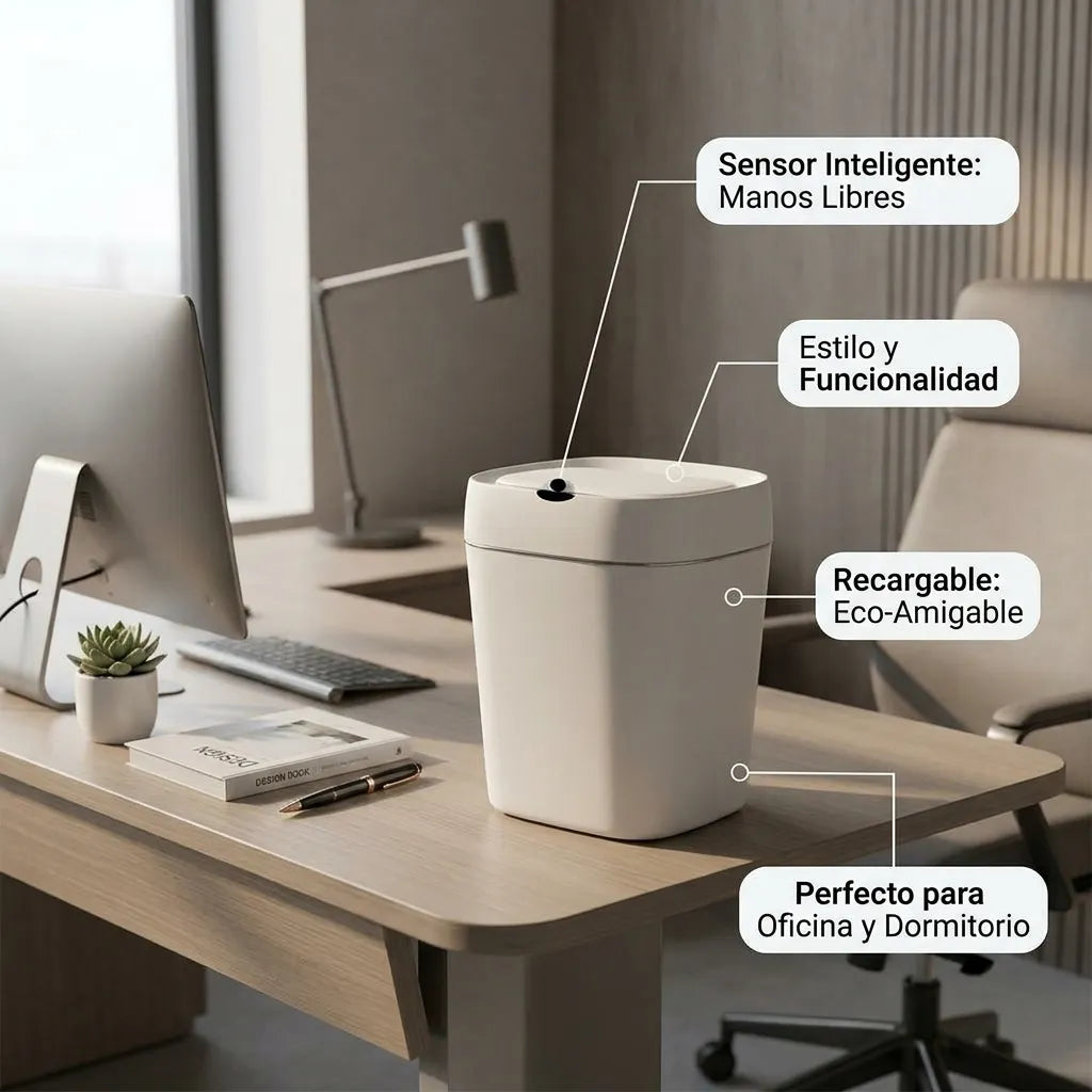 Basurero Automatico Recargable 14 Litros