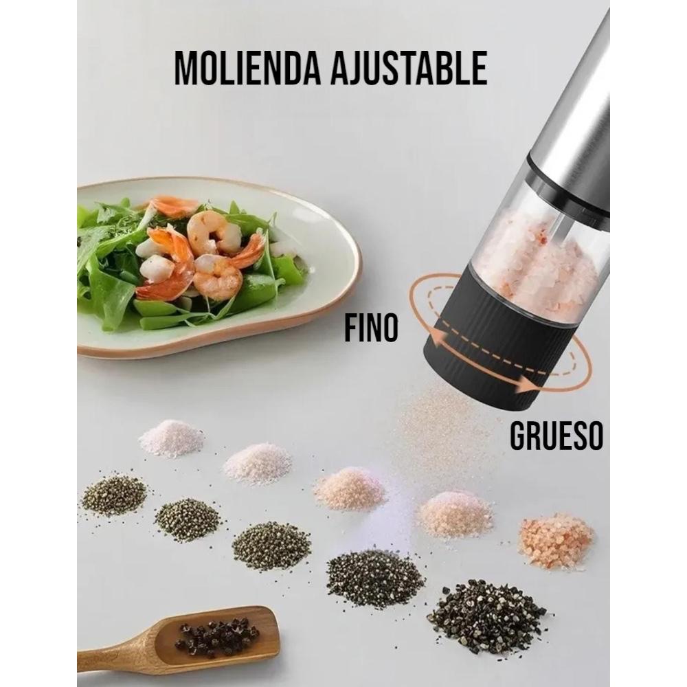 Molinillo De Pimienta Y Sal Recargable