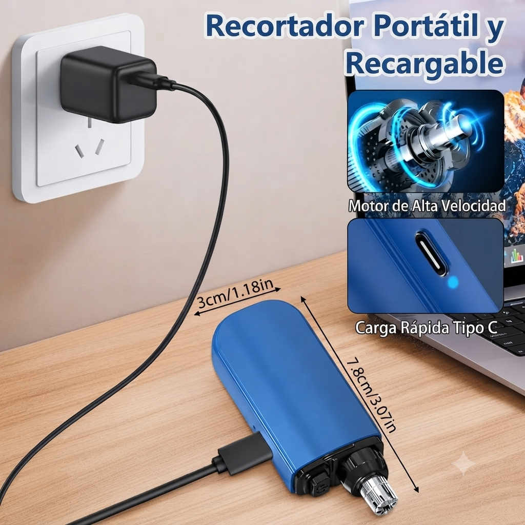 Recortador Portátil Vello Nasal USB