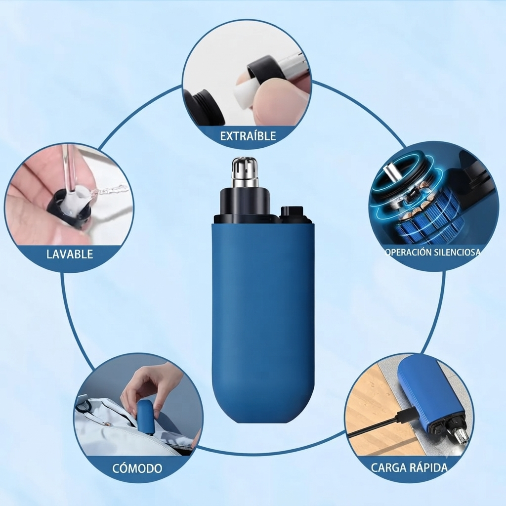 Recortador Portátil Vello Nasal USB