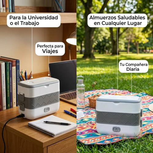Lonchera Eléctrica con contenedores de acero inoxidable