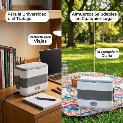 Lonchera Eléctrica con contenedores de acero inoxidable