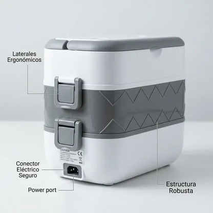 Lonchera Eléctrica con contenedores de acero inoxidable