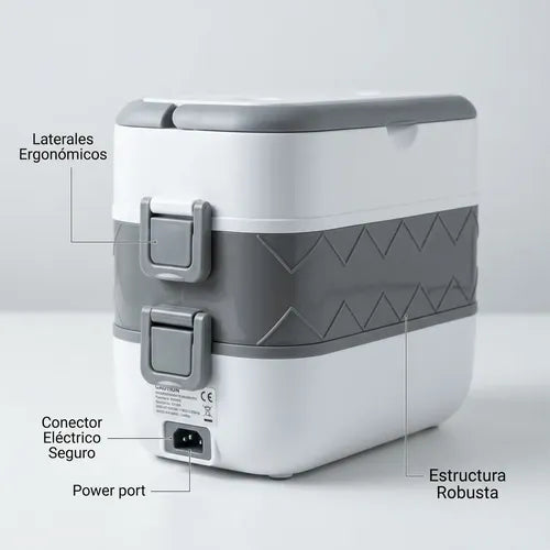 Lonchera Eléctrica con contenedores de acero inoxidable