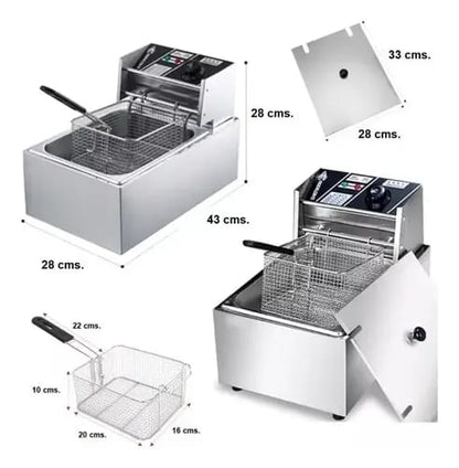 Freidora De Cocina Profesional De 6 L