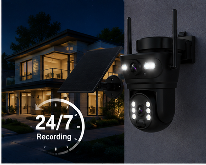 Cámara de Seguridad Solar Wi-Fi Exterior