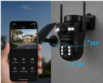 Cámara de Seguridad Solar Wi-Fi Exterior