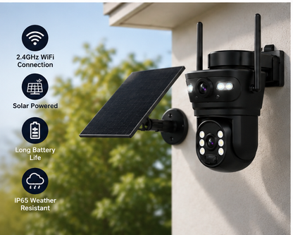 Cámara de Seguridad Solar Wi-Fi Exterior