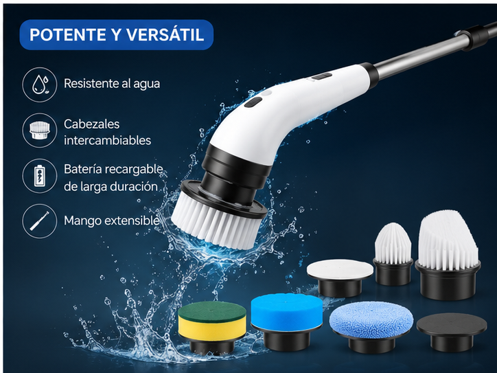 Cepillo Eléctrico Recargable - Limpieza Profesional en Casa