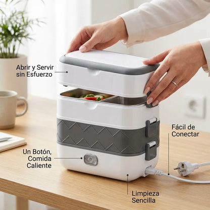 Lonchera Eléctrica con contenedores de acero inoxidable